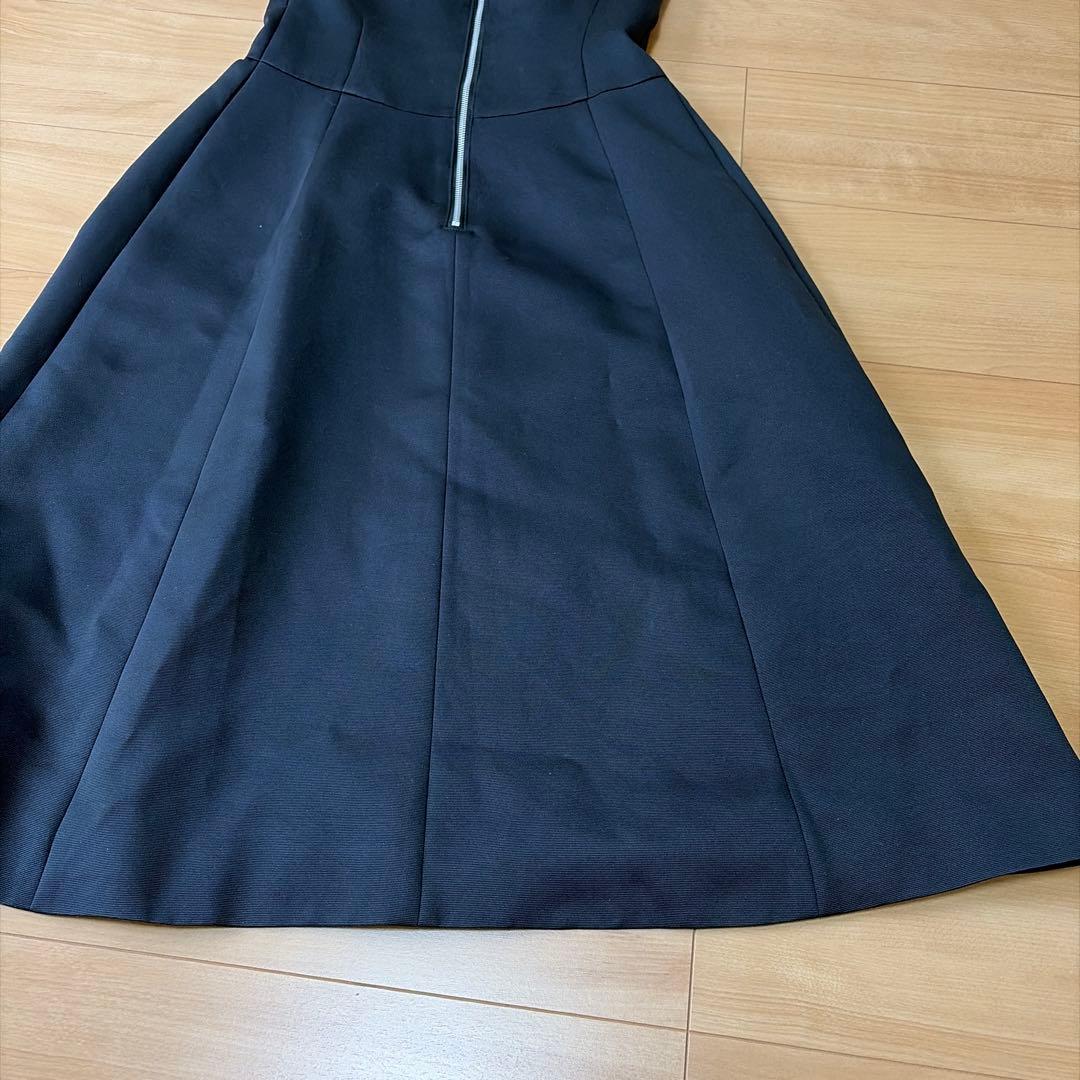 CELFORD ノースリーブ フレア ワンピース ブラック