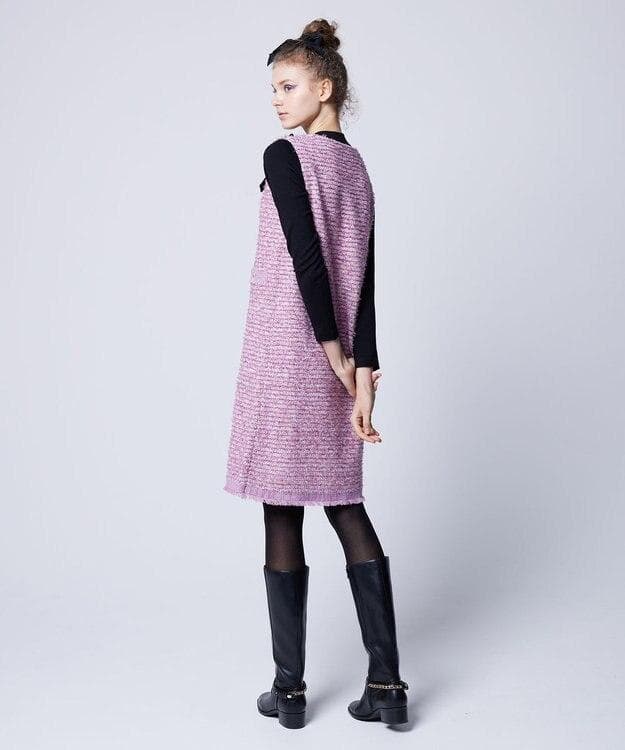 【TOCCA】【洗える！】FONDU TWEED ドレス ピンク
