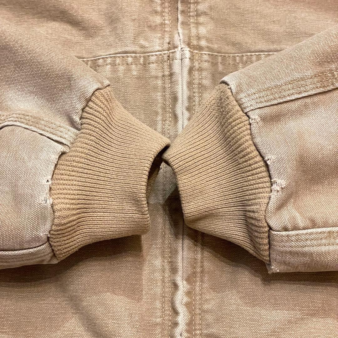 【L】Carhartt アクティブ ジャケット パーカー ベージュ 裏サーマル