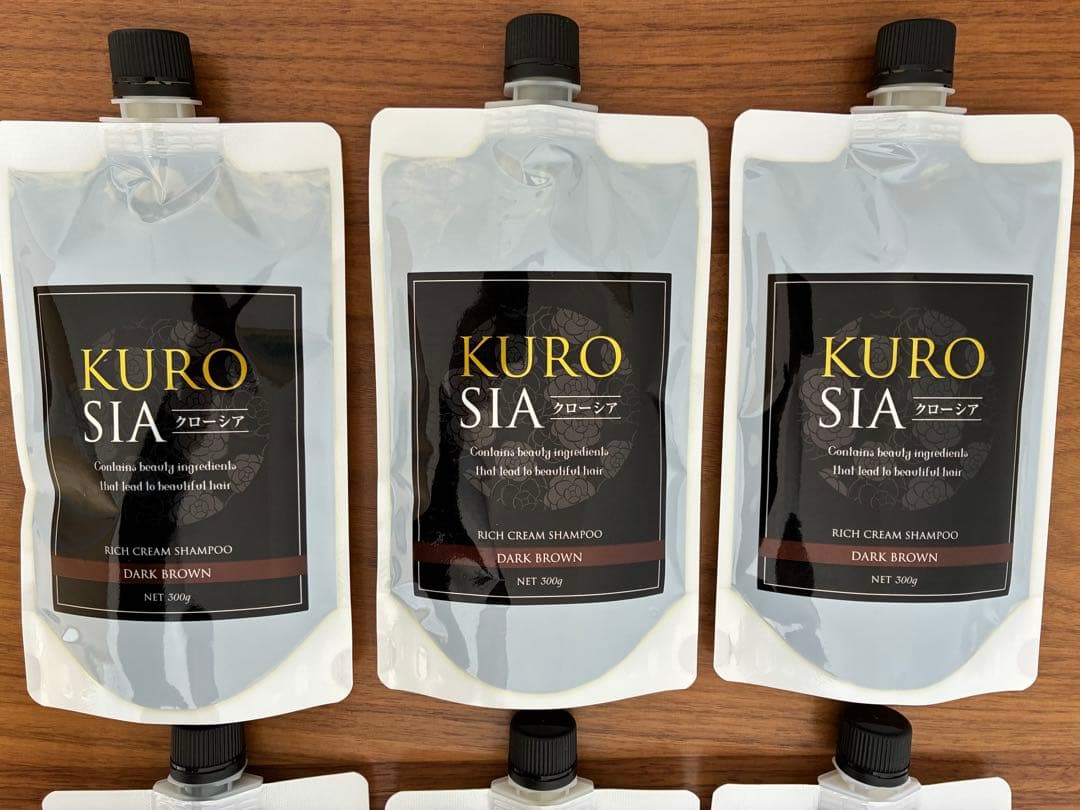 KURO SIA リッチクリームシャンプー ダークブラウン300g 6パック