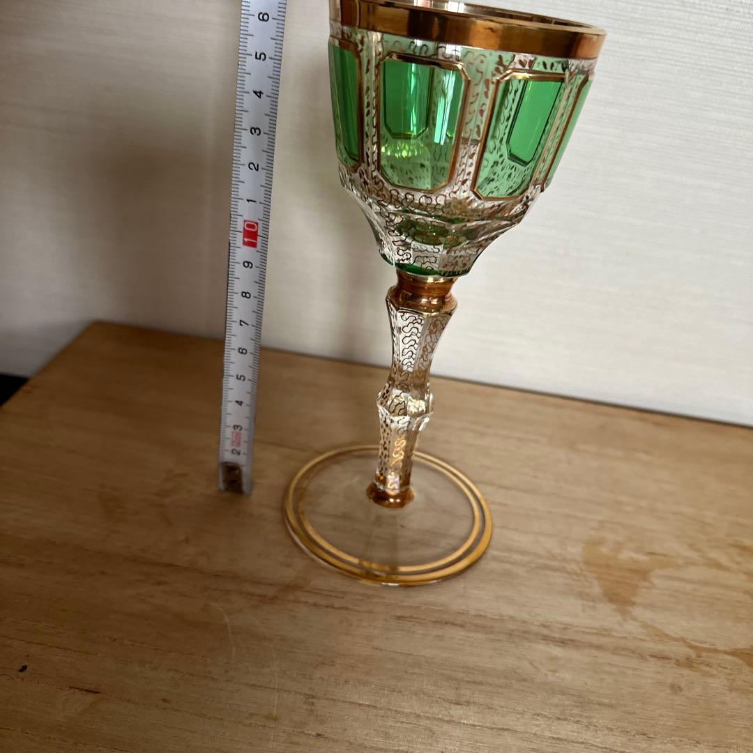 ベネチアンガラス　ワイングラス
