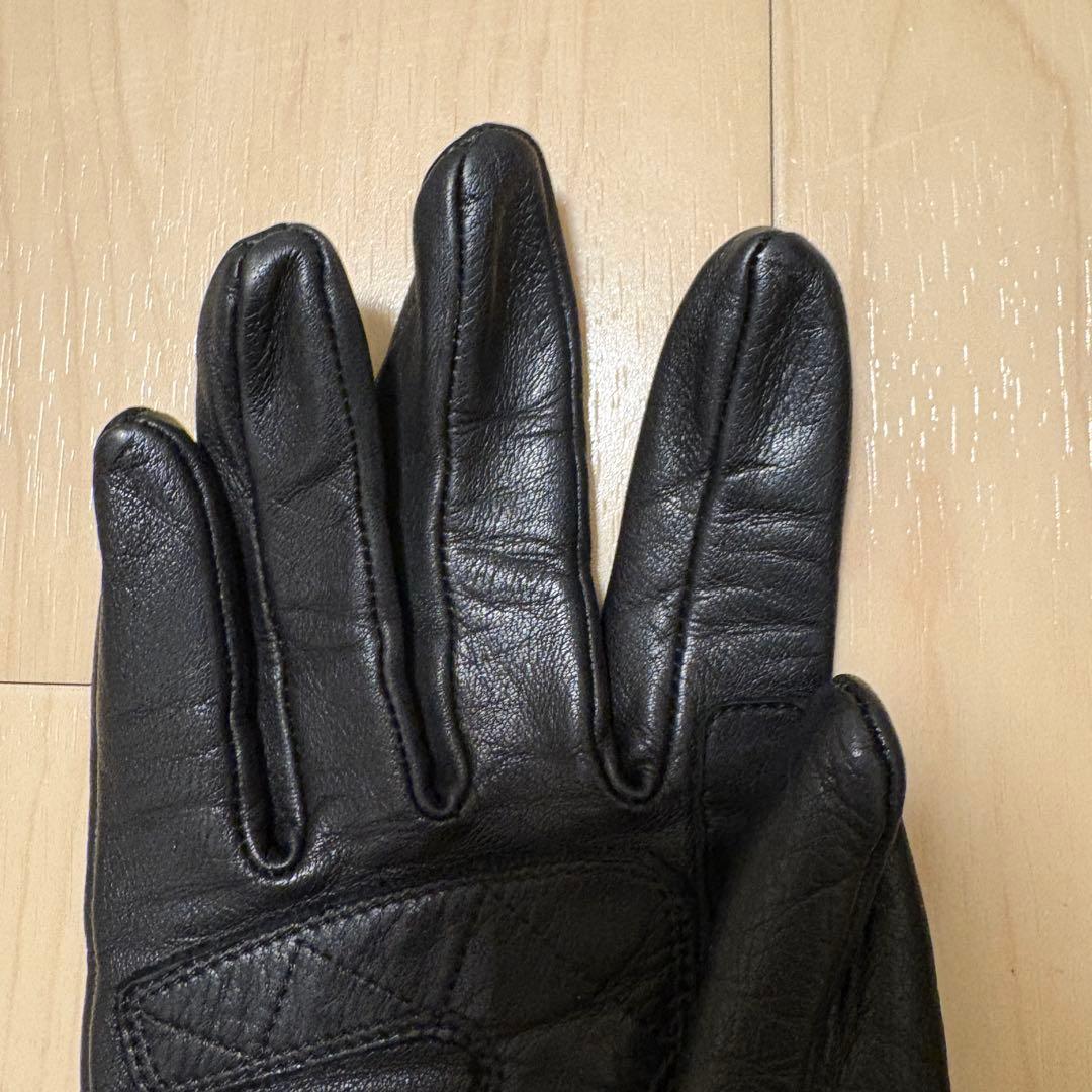 湯*様 Schott ショット レザーグローブ ワンスター Sサイズ ブラック