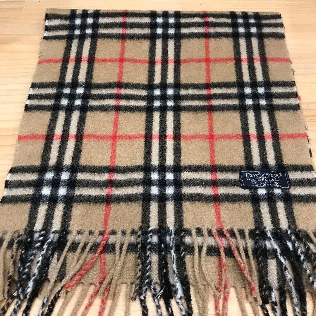 美品 Burberrys マフラー カシミヤ100％ ノバチェック ヴィンテージ