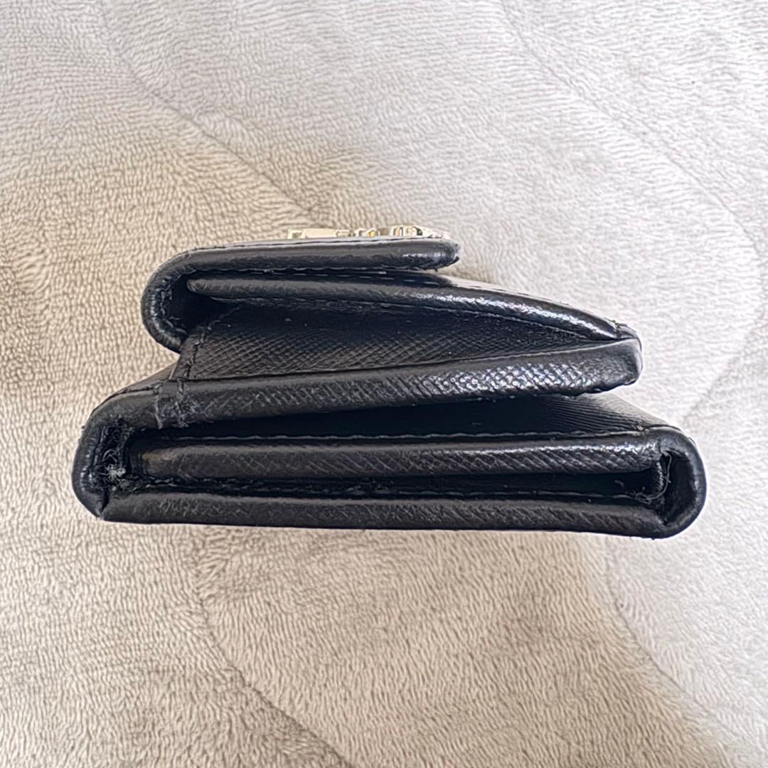 Vivienne Westwood ブラック 三つ折りミニ財布