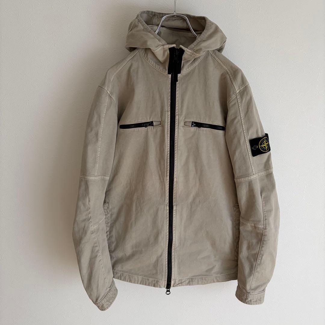 【極美品】ストーンアイランド　コットンキャンバス　ジップアップジャケット　M