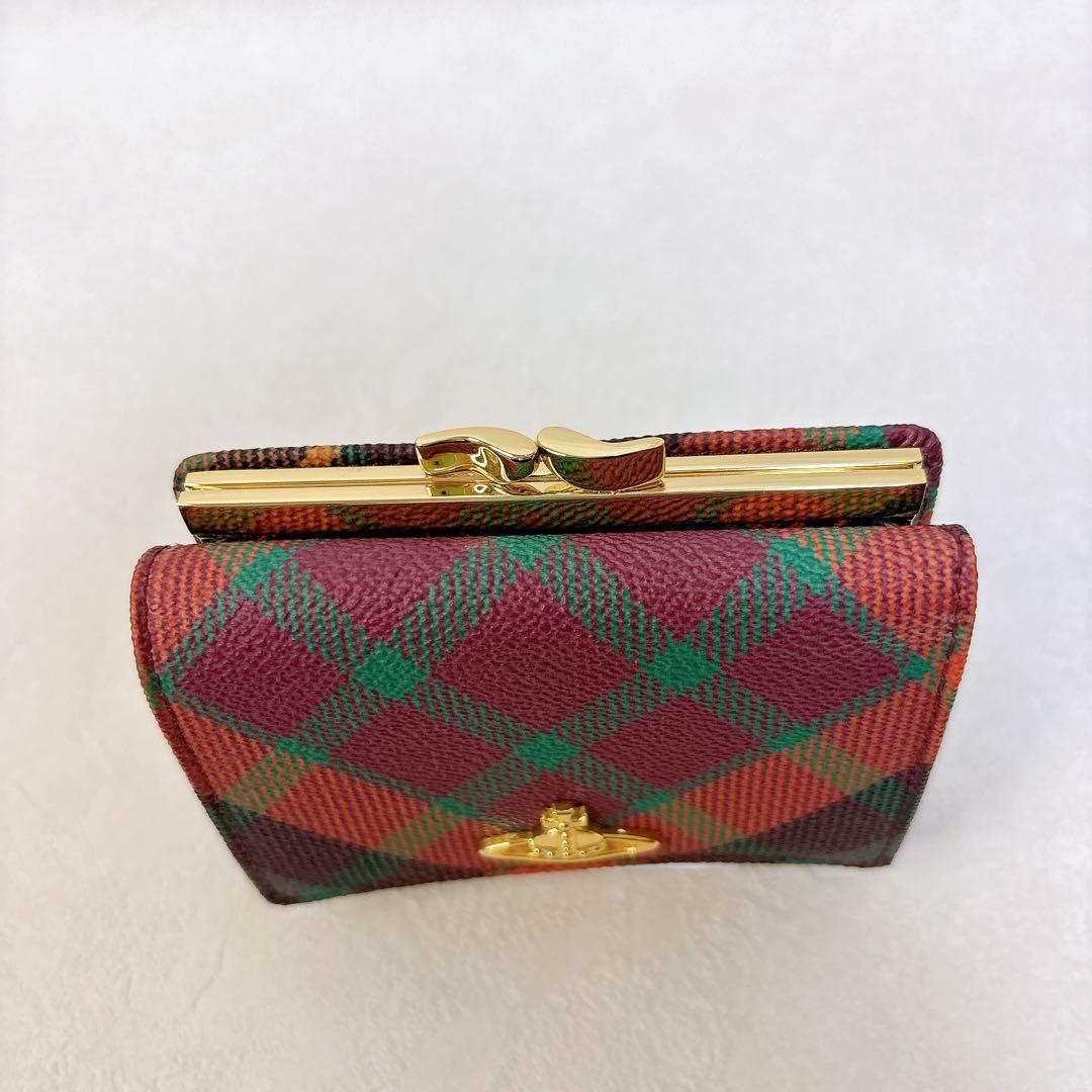 Vivienne Westwood ダービー がま口 三つ折り財布 チェック