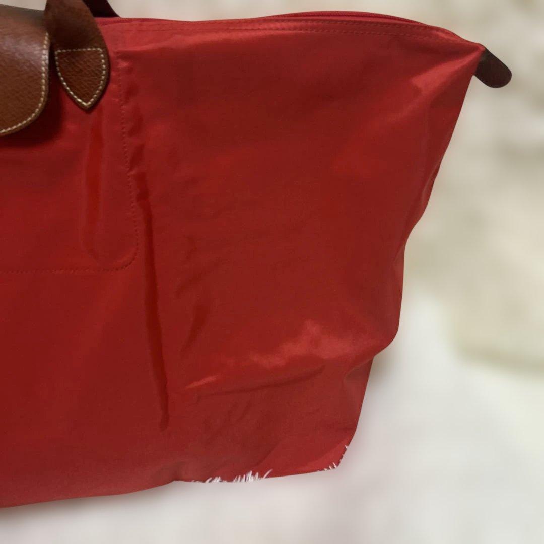 【良品】ロンシャン ボストンバッグ プリアージュ XL 大容量 レッド