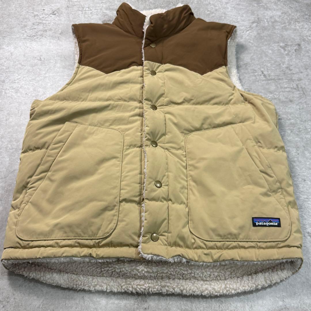 patagonia パタゴニア【M】リバーシブル ビビー ダウンベスト ボア