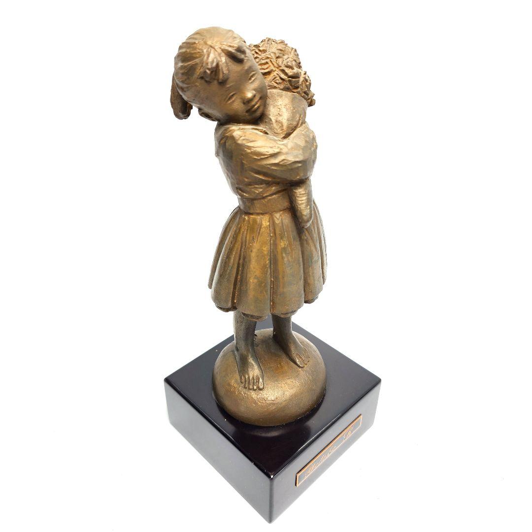 ブロンズ像 花束 加藤豊作品 ヴィンテージ