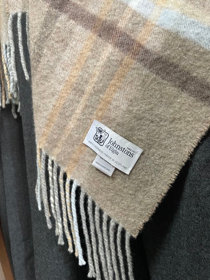 23日迄SALE:Johnstons ジョンストンズカシミヤ100%大判ストール