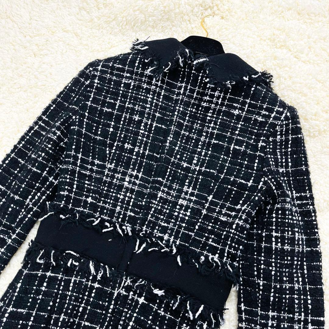 DOLCE&GABBANA ドルガバ ツイード ワンピース クラウン ボタン S