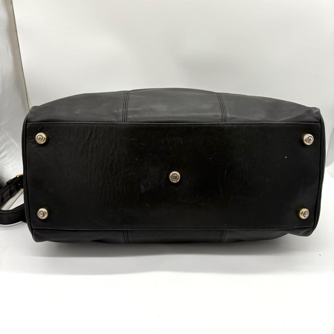 【美品】オールドコーチ　ボストンバッグ　2way チャーム　グラブタンレザー　黒