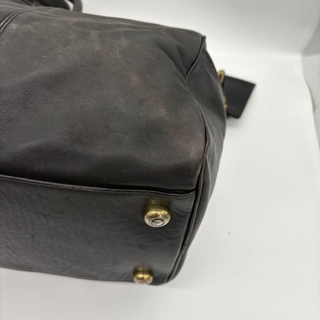 【美品】オールドコーチ　ボストンバッグ　2way チャーム　グラブタンレザー　黒