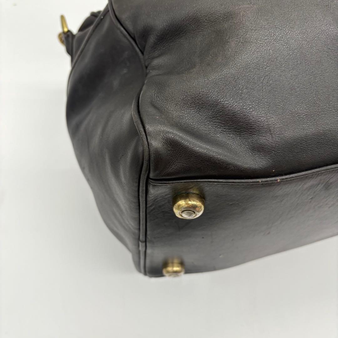 【美品】オールドコーチ　ボストンバッグ　2way チャーム　グラブタンレザー　黒