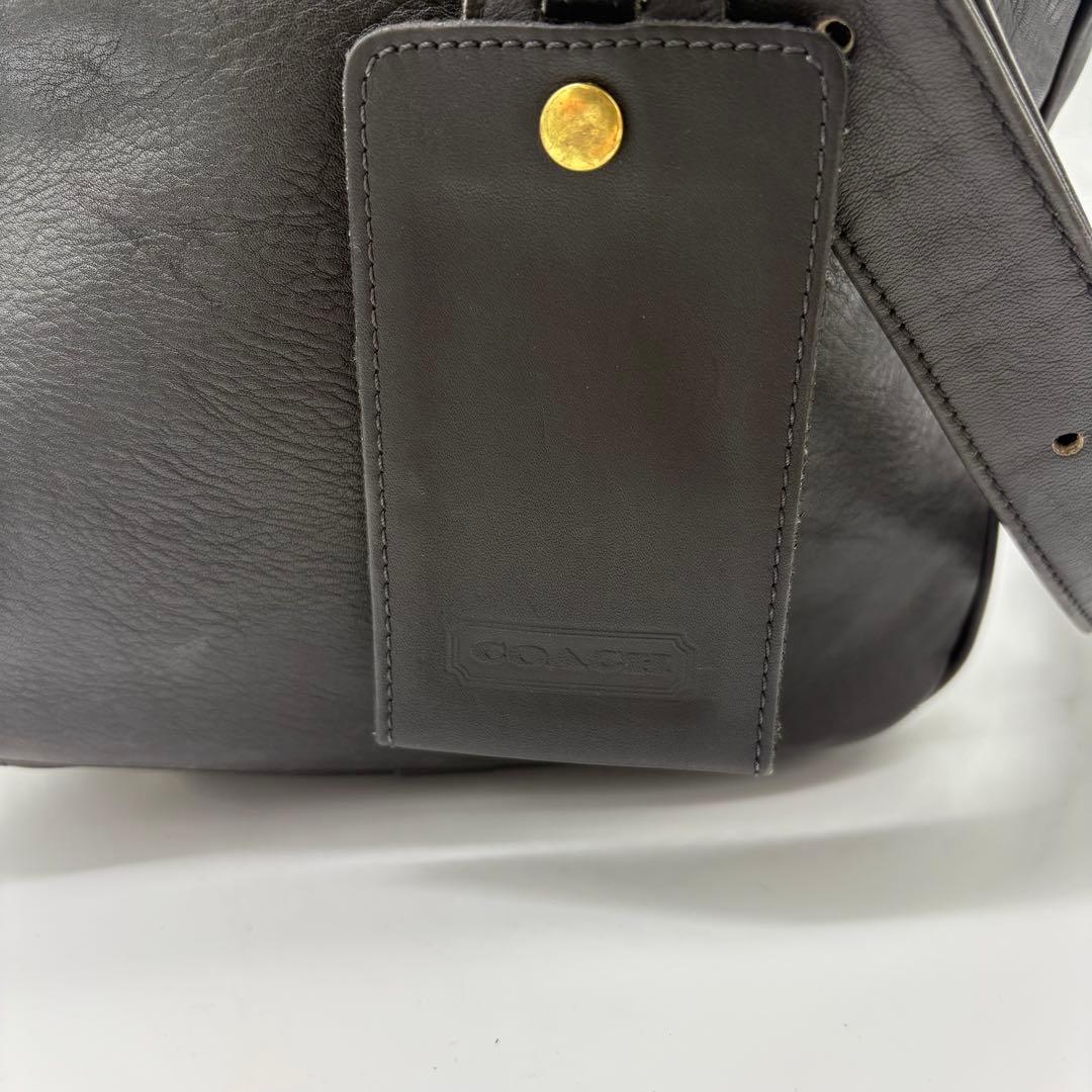 【美品】オールドコーチ　ボストンバッグ　2way チャーム　グラブタンレザー　黒