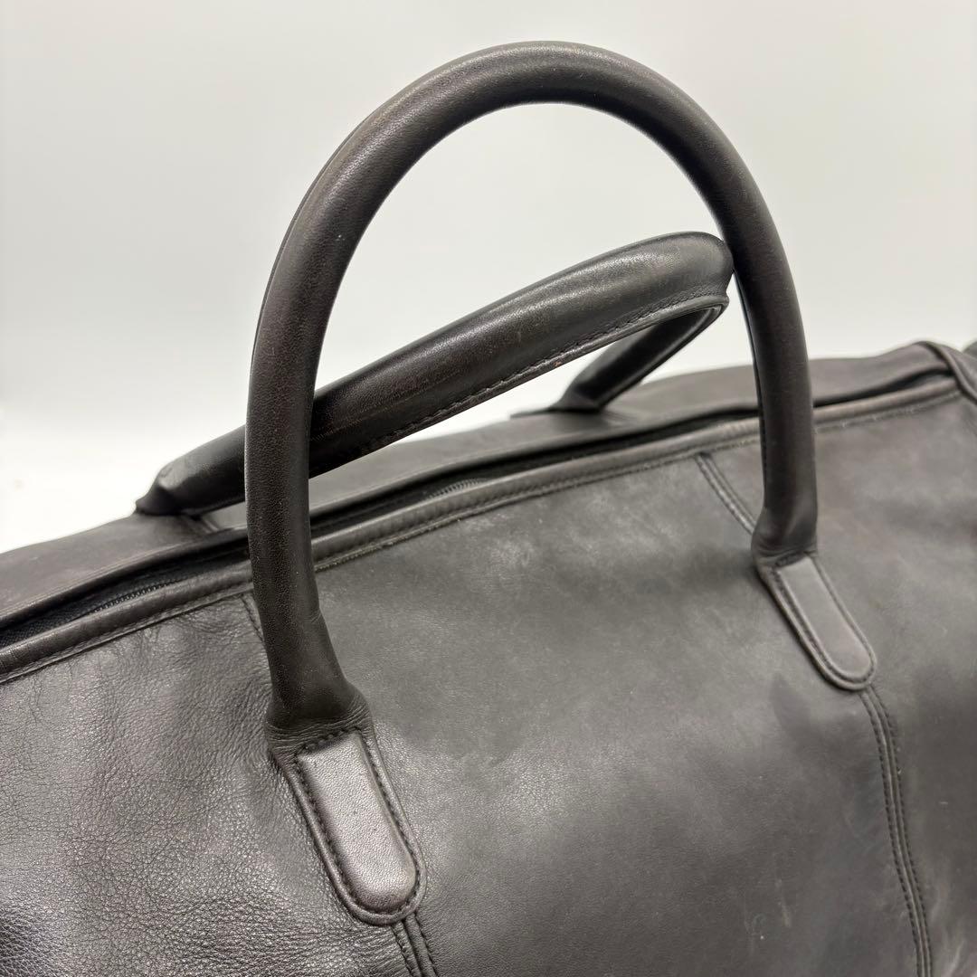 【美品】オールドコーチ　ボストンバッグ　2way チャーム　グラブタンレザー　黒