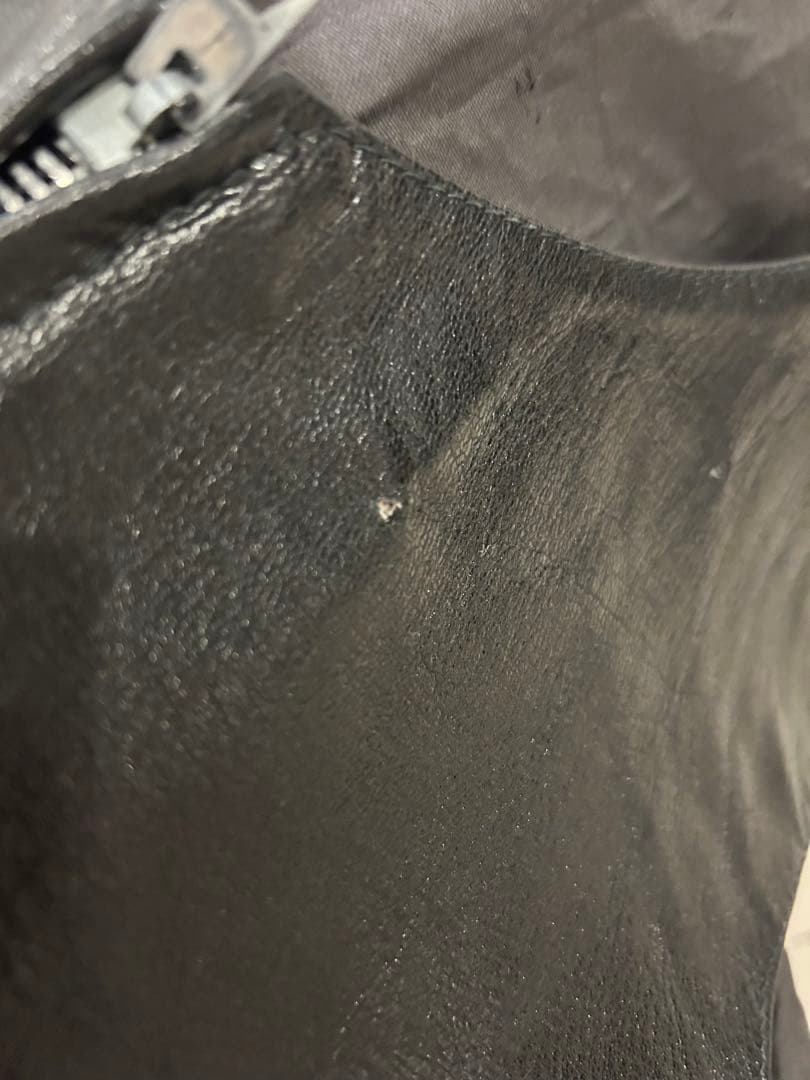 UNKNOWN レザー ベスト ジップ LAMPO 193V schott 54
