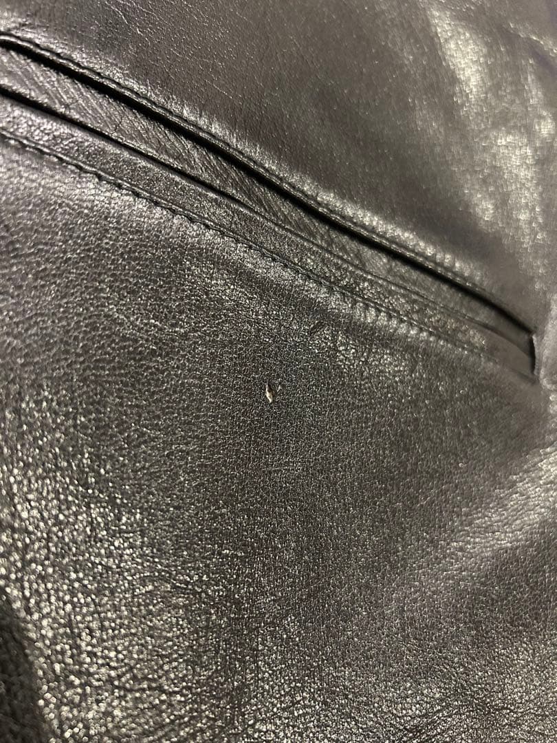 UNKNOWN レザー ベスト ジップ LAMPO 193V schott 54
