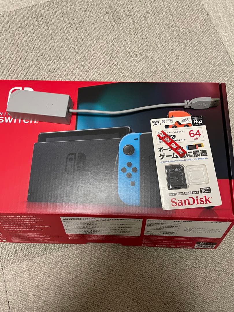 ニンテンドーswitch 本体　保護フィルムSDカード付き