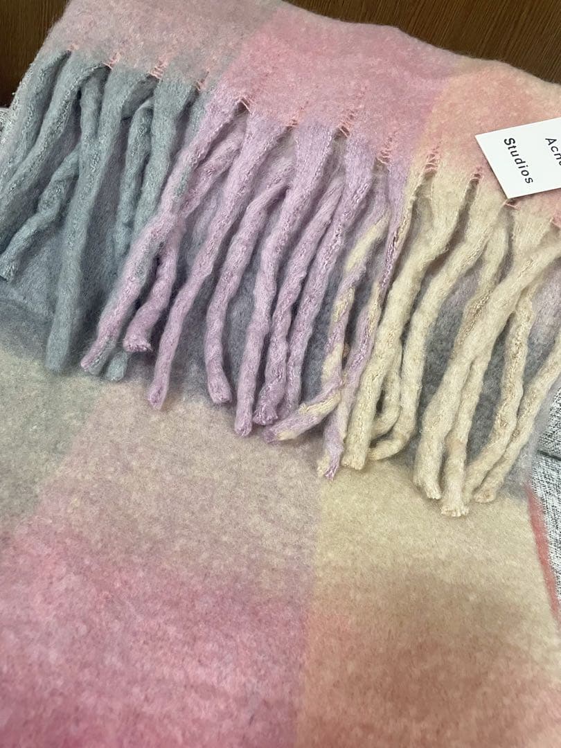s*i様 新品未使用　Acne Studios モヘアチェックスカーフ　マフラー