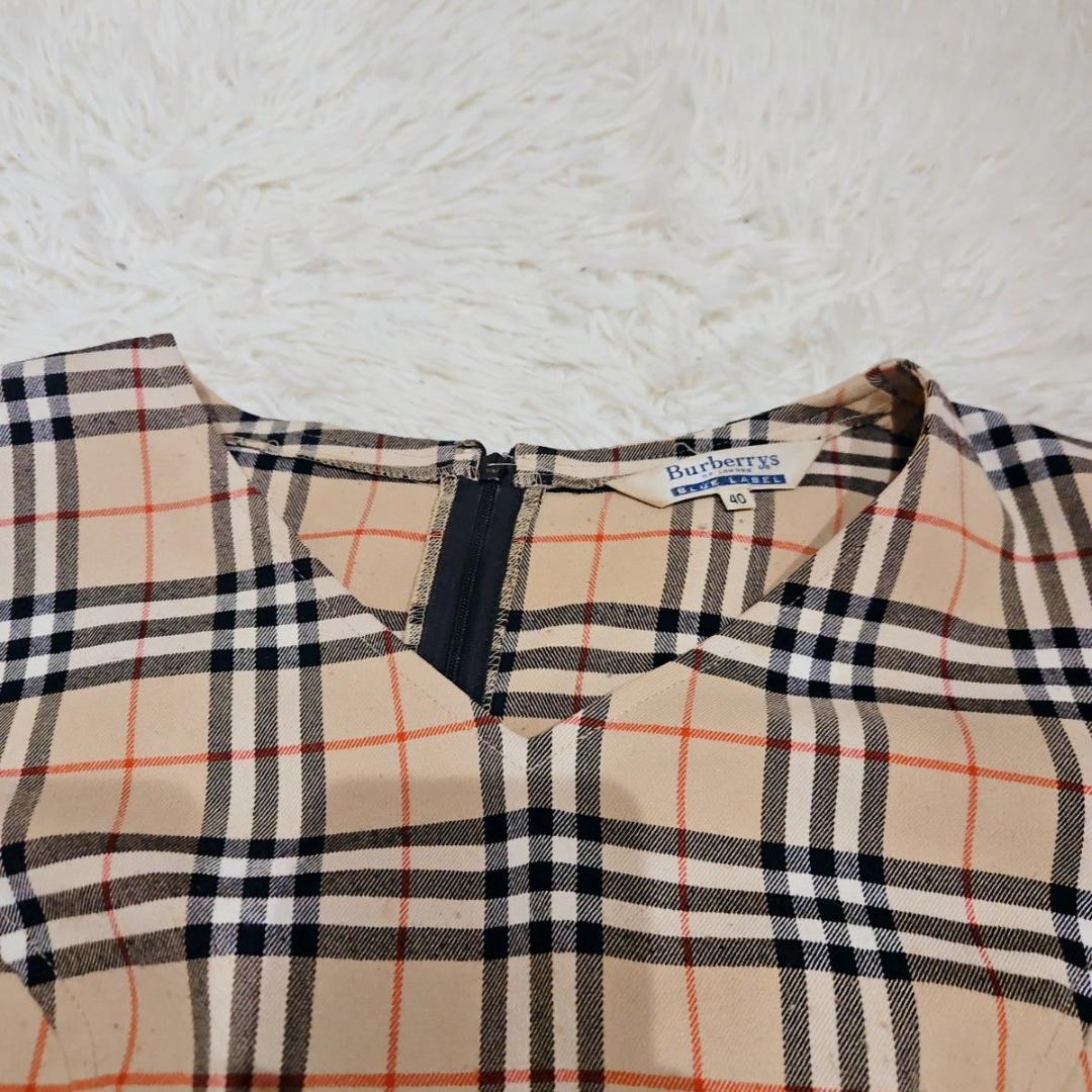 BURBERRY ブルーレーベル ワンピース フレア ノバチェック Lサイズ