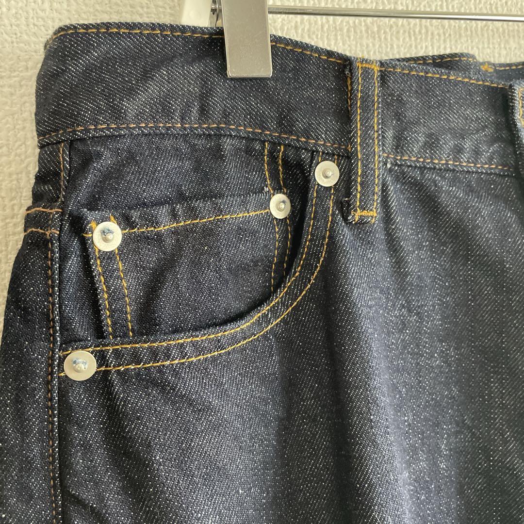 congés payés ‧̍̊·̊ パンツ　デニム　テーパード　赤耳　レザーパッチ