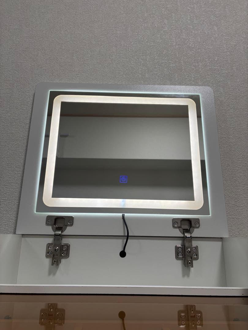 コンパクトドレッサー ホワイト 【鏡台のみ】【スツール別売り】