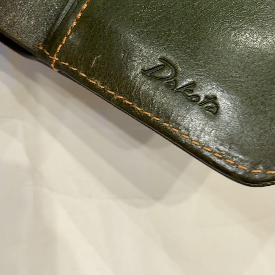 新品　ダコタ　リリーヴォ　二つ折り　財布　グリーン　牛革
