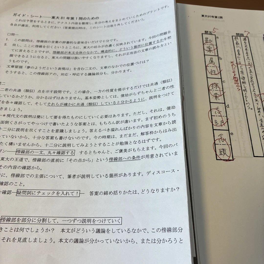 あ*る様 鉄緑会 東大現代文問題集(2022) 通年フルセット 恩田講師