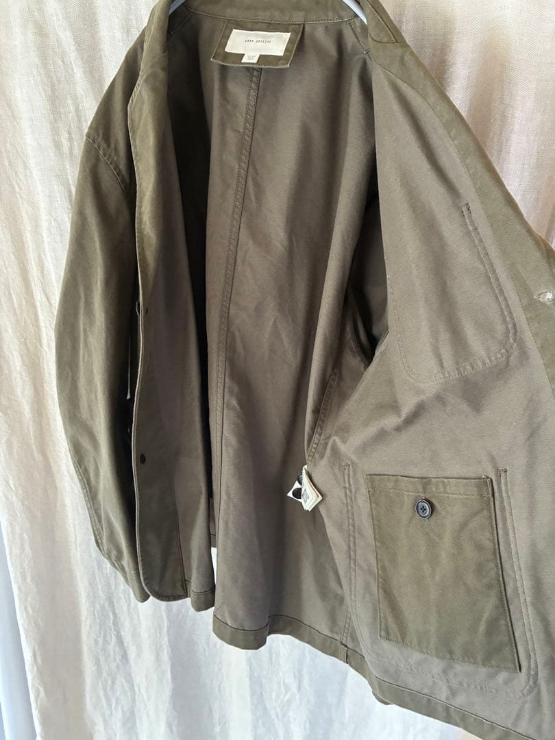 【希少】ZARA ORIGINS ウォッシュ加工コットンブレザー　XL