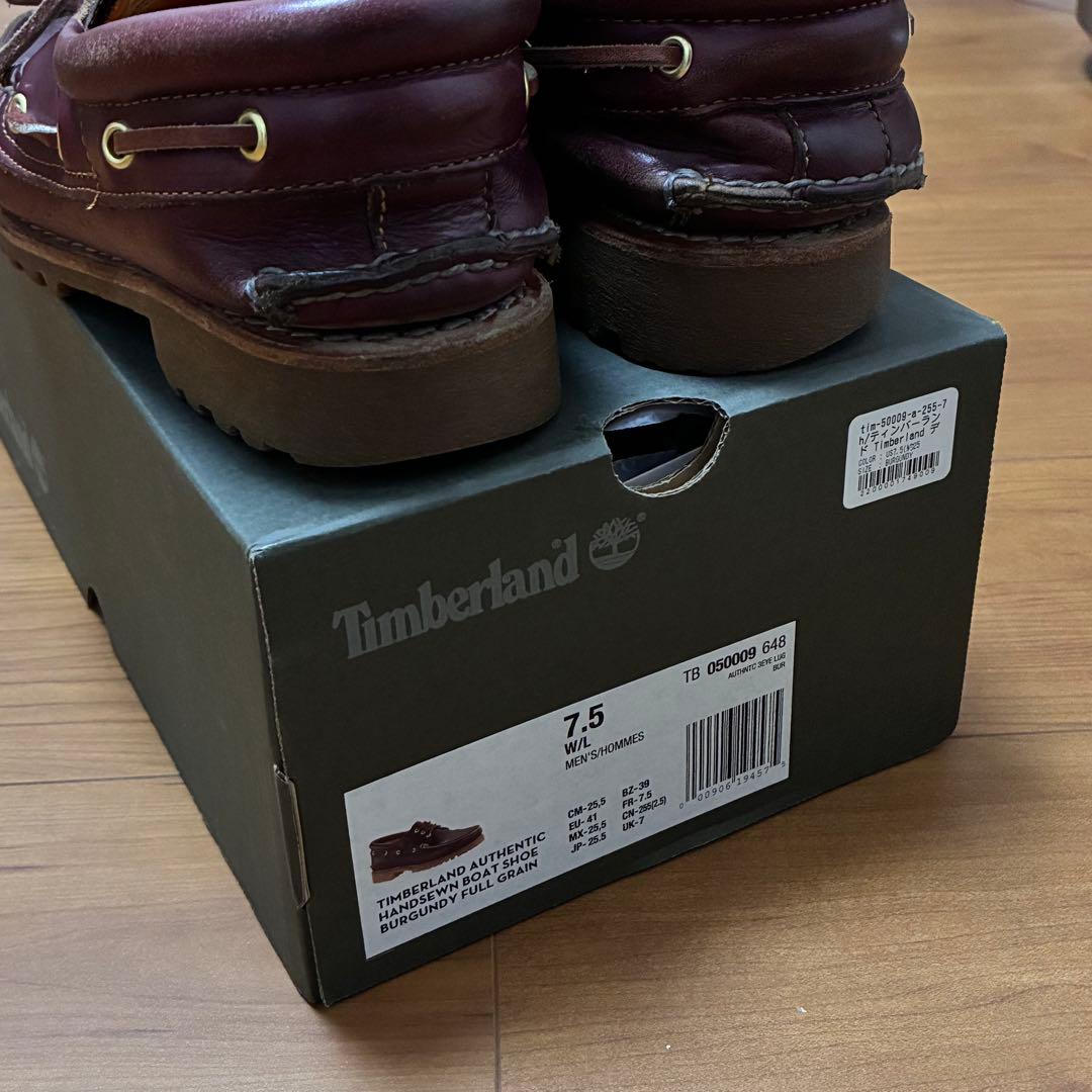 Timberland 3eye 25.5cm バーガンディ デッキシューズ