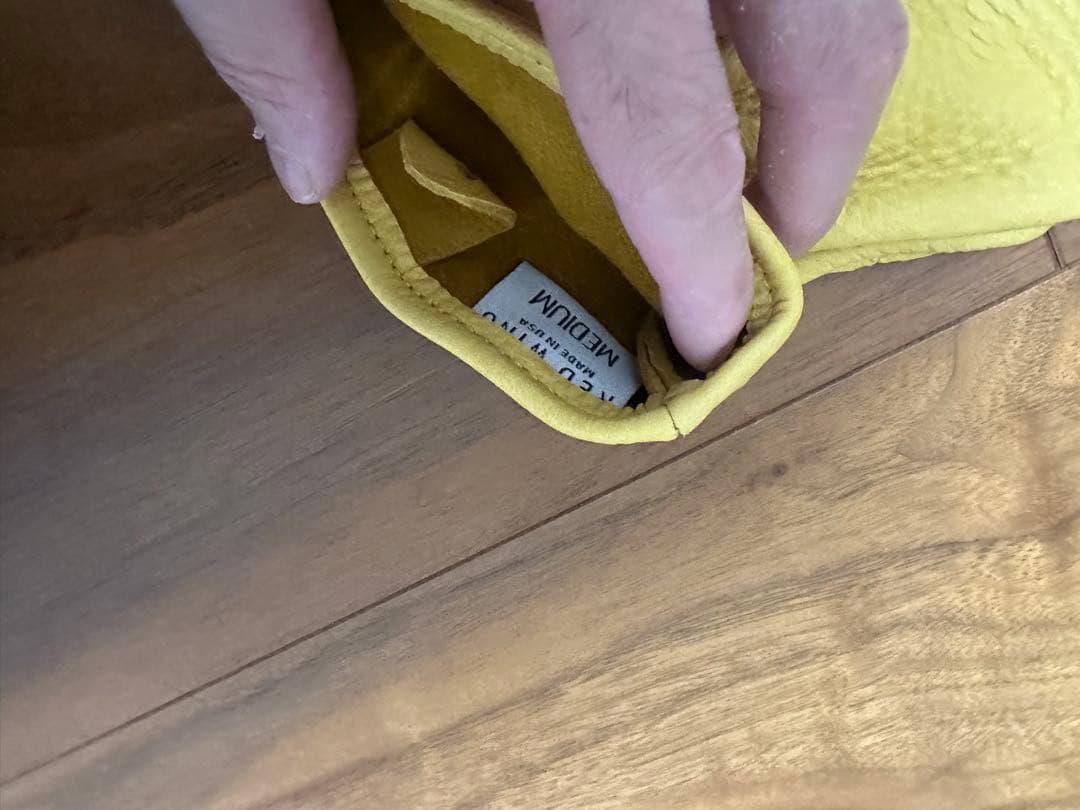 RED WING イエロー レザー手袋 ミディアム