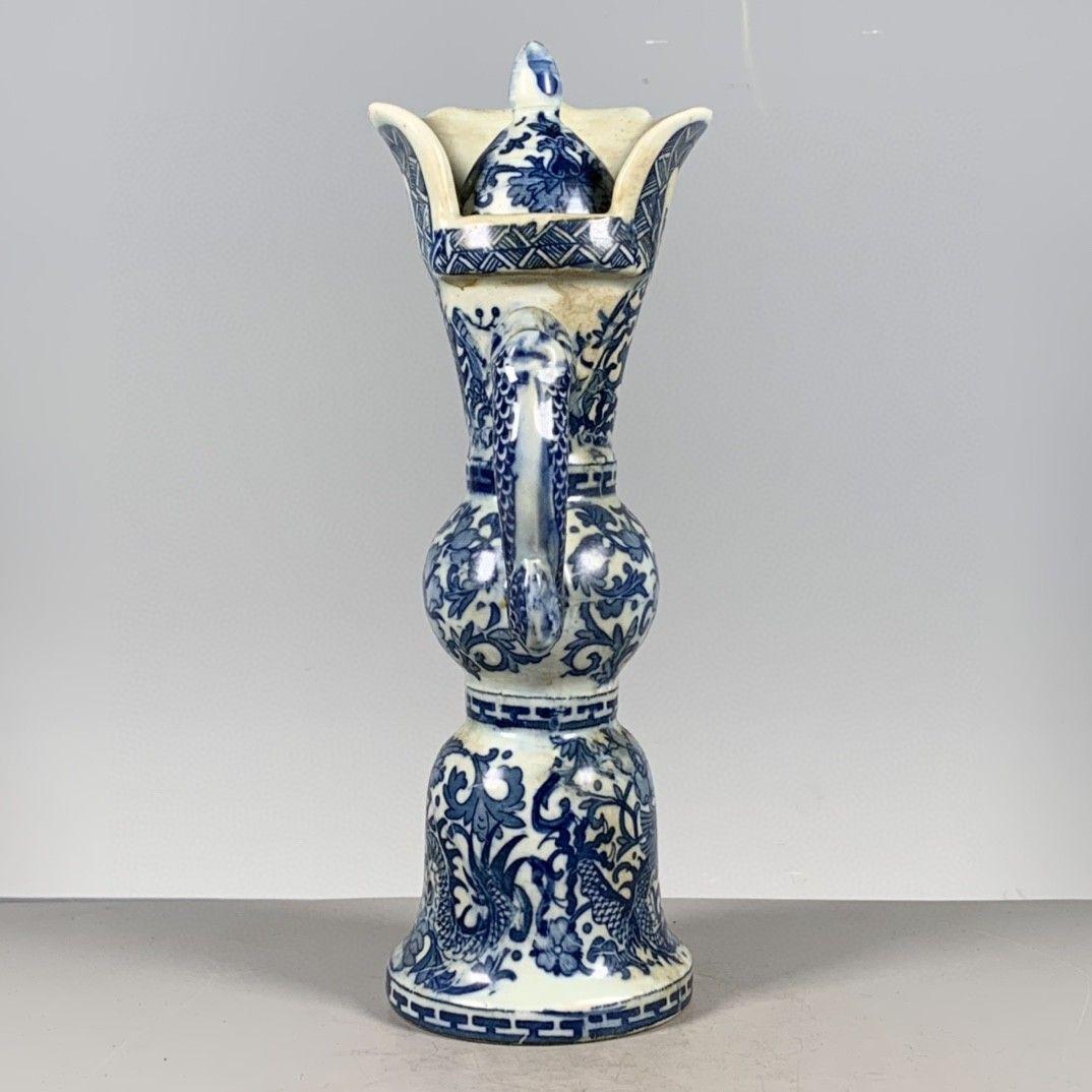 龍形 景徳鎮 陶磁器 装飾品 現代工芸品 美術品 置物