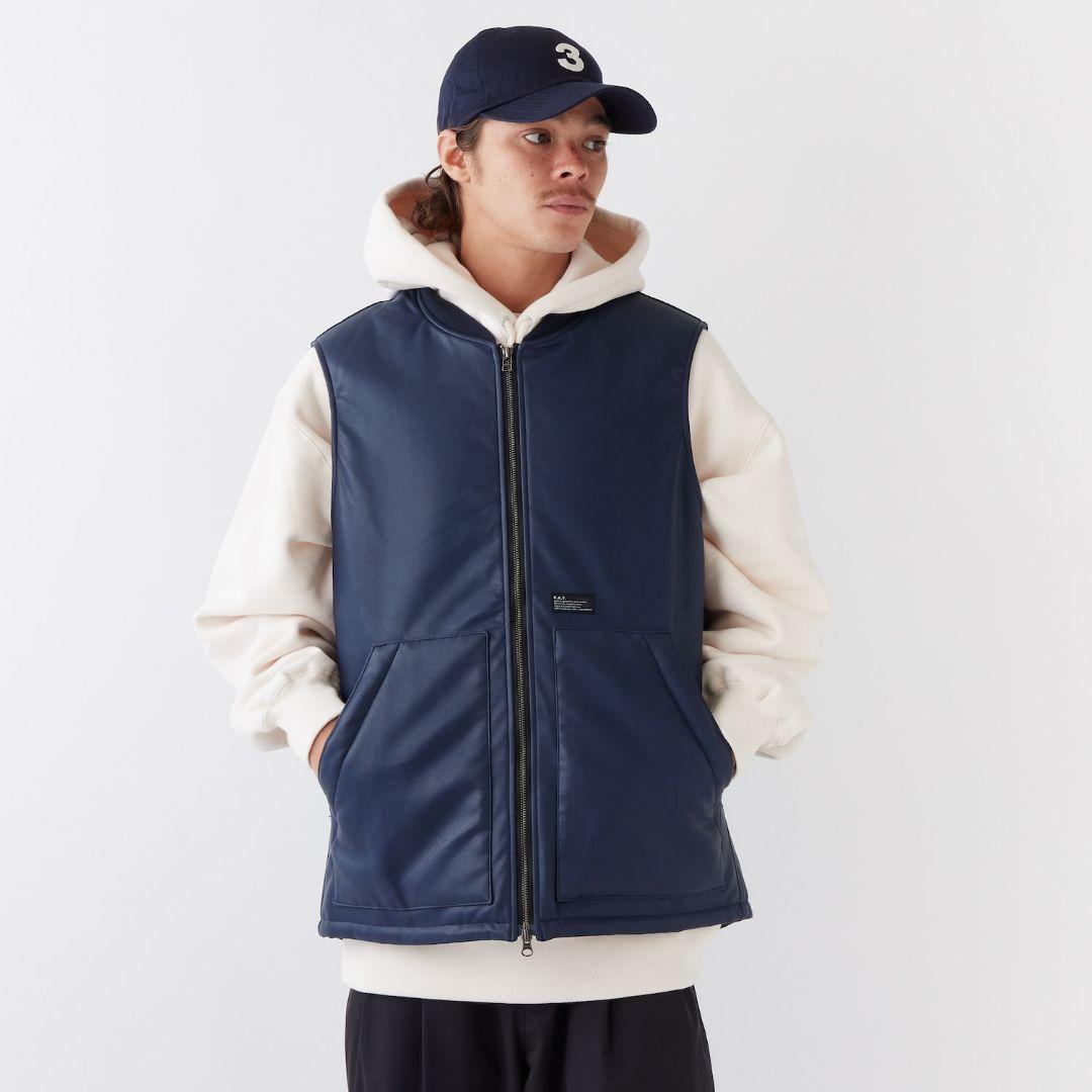 F.A.T. ネイビー ベスト GRAINNER　FATサイズ