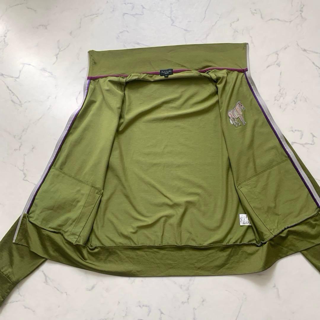 ポールスミスジーンズ　ジップアップブルゾン　XL グリーン系　ゼブラワッペン