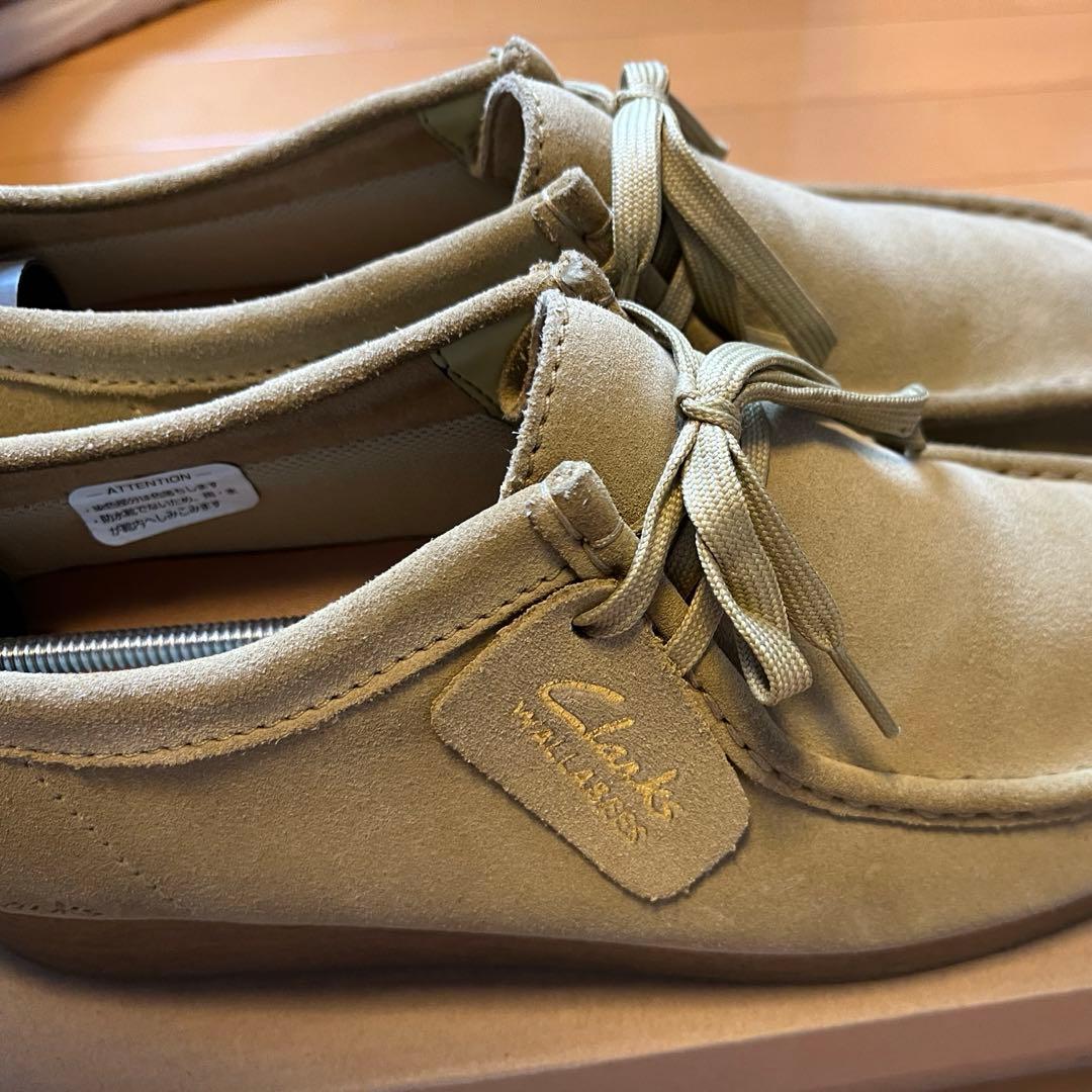 【Clarks wallabees】モカシン 靴 ベージュ スエード　27.0