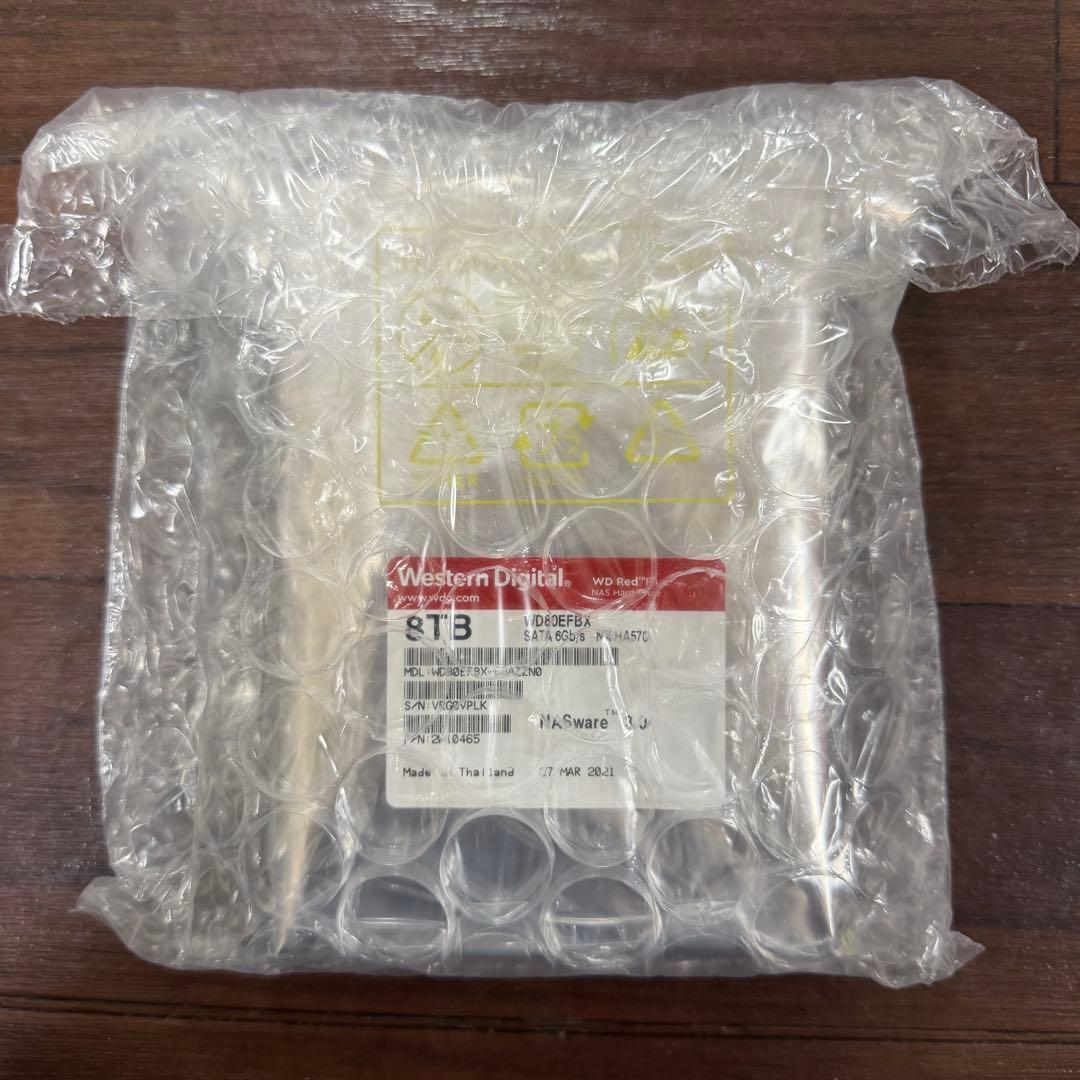 WD Red Plus 8TB HDD WD80EFBX 使用時間104時間