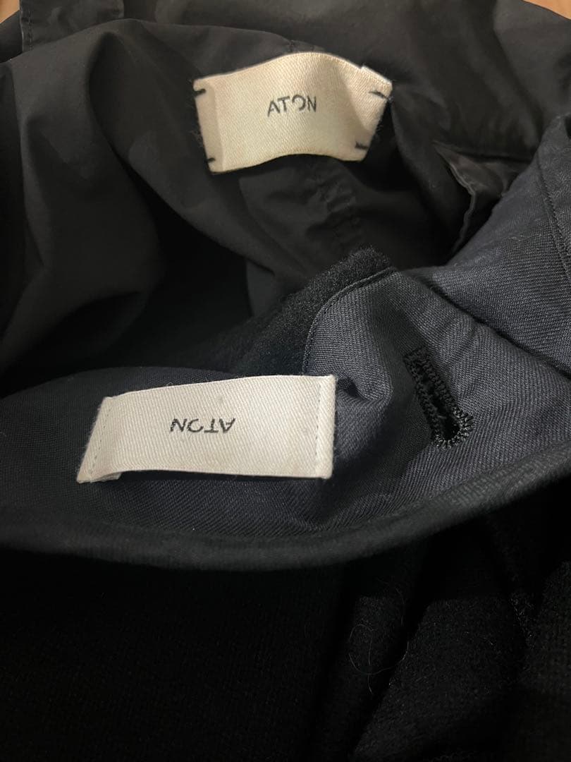 ATON AIR WEATHER SHORT MODS COAT サイズ 6 黒