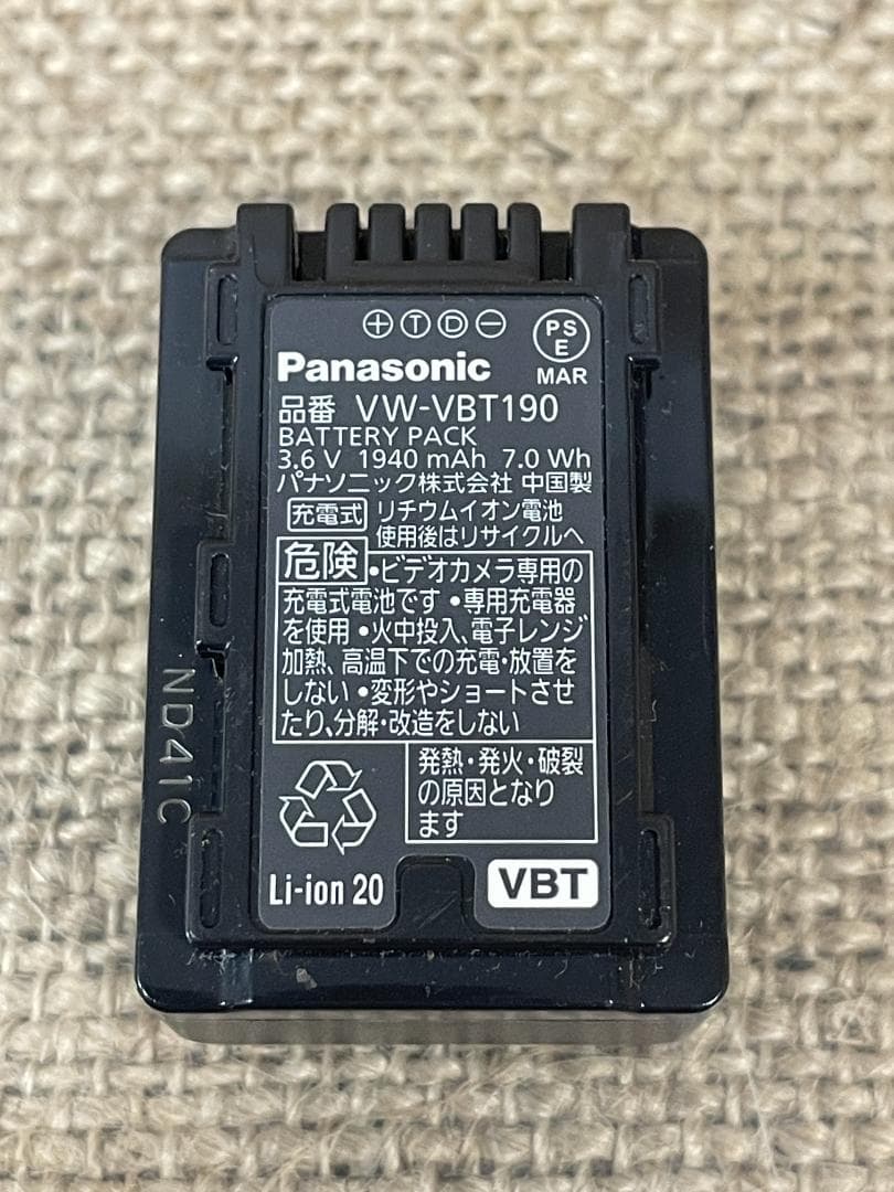 充電器なし Panasonic HC-V360MS 動作品 バッテリー2個付