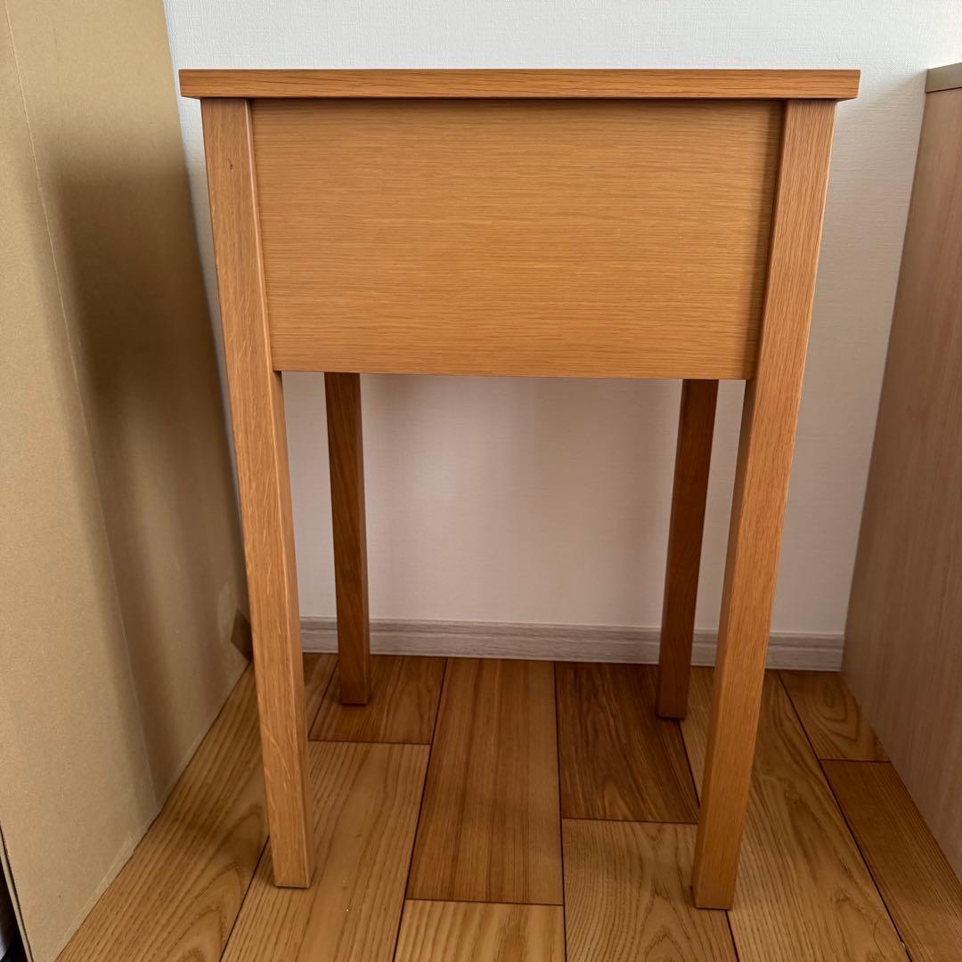 無印良品 コンパクトドレッサー 木製 オーク材 一面鏡 完成品 本体のみ