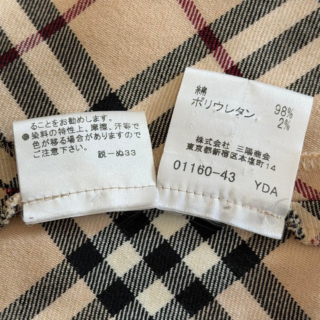 バーバリーブルーレーベル　ノースリーブワンピース　ノバチェック　フルジップ　M