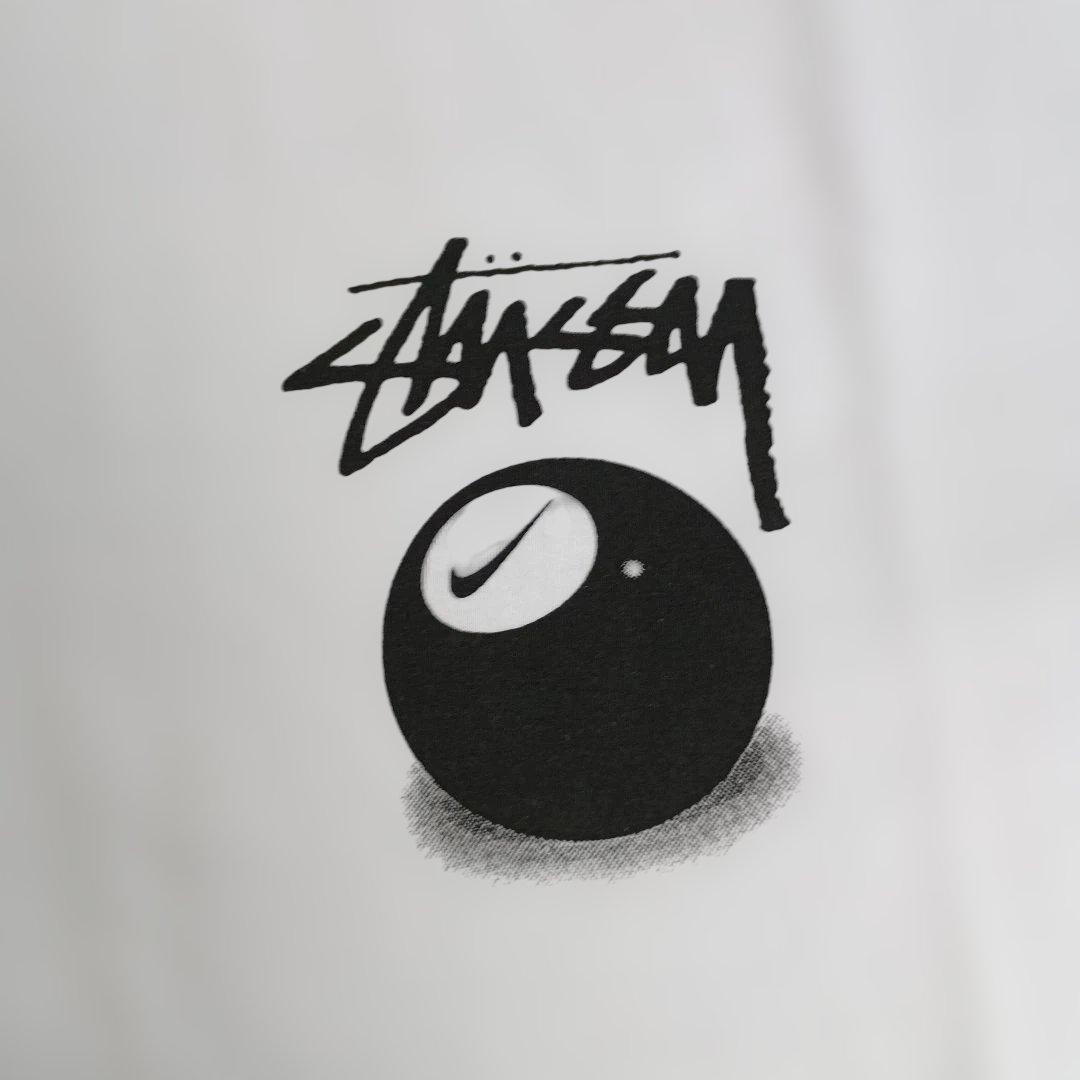 stussy×NIKEコラボTシャツ8ボールバックロゴ