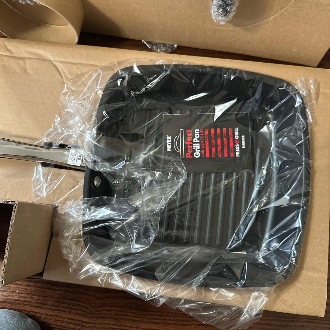 新品未使用品！！MEYER パーフェクトグリルパン ガラス蓋付き