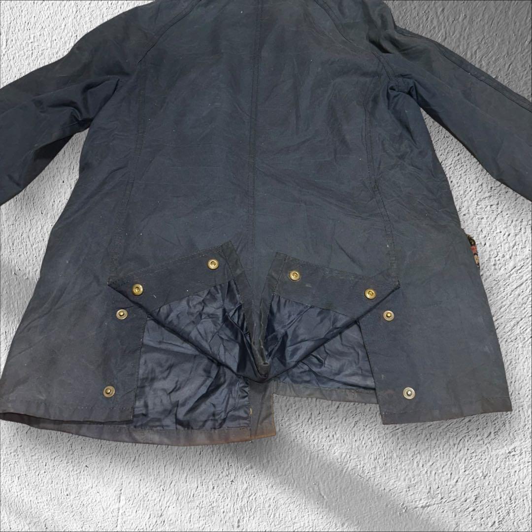 [希少]BARBOUR 花柄 オイルドジャケット ユニセックス 刺繍ロゴグランジ