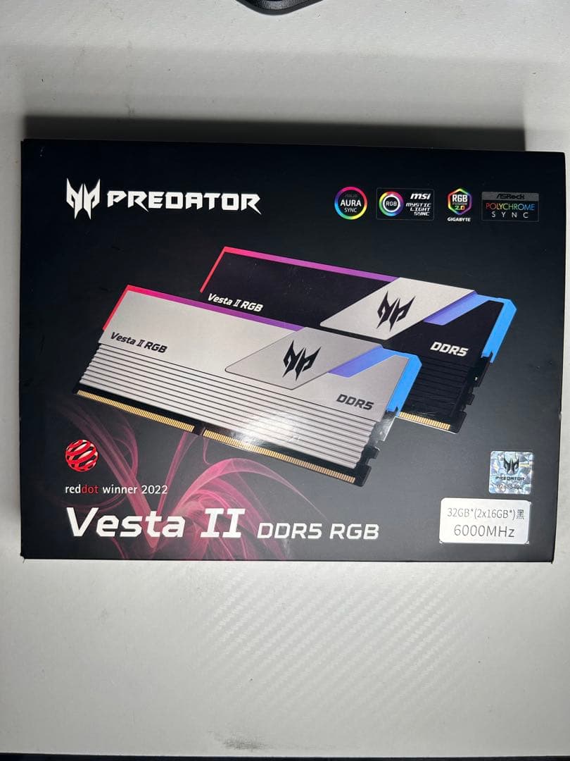 メモリー Predator Vesta II RGB 32GB DDR5 6000MHz