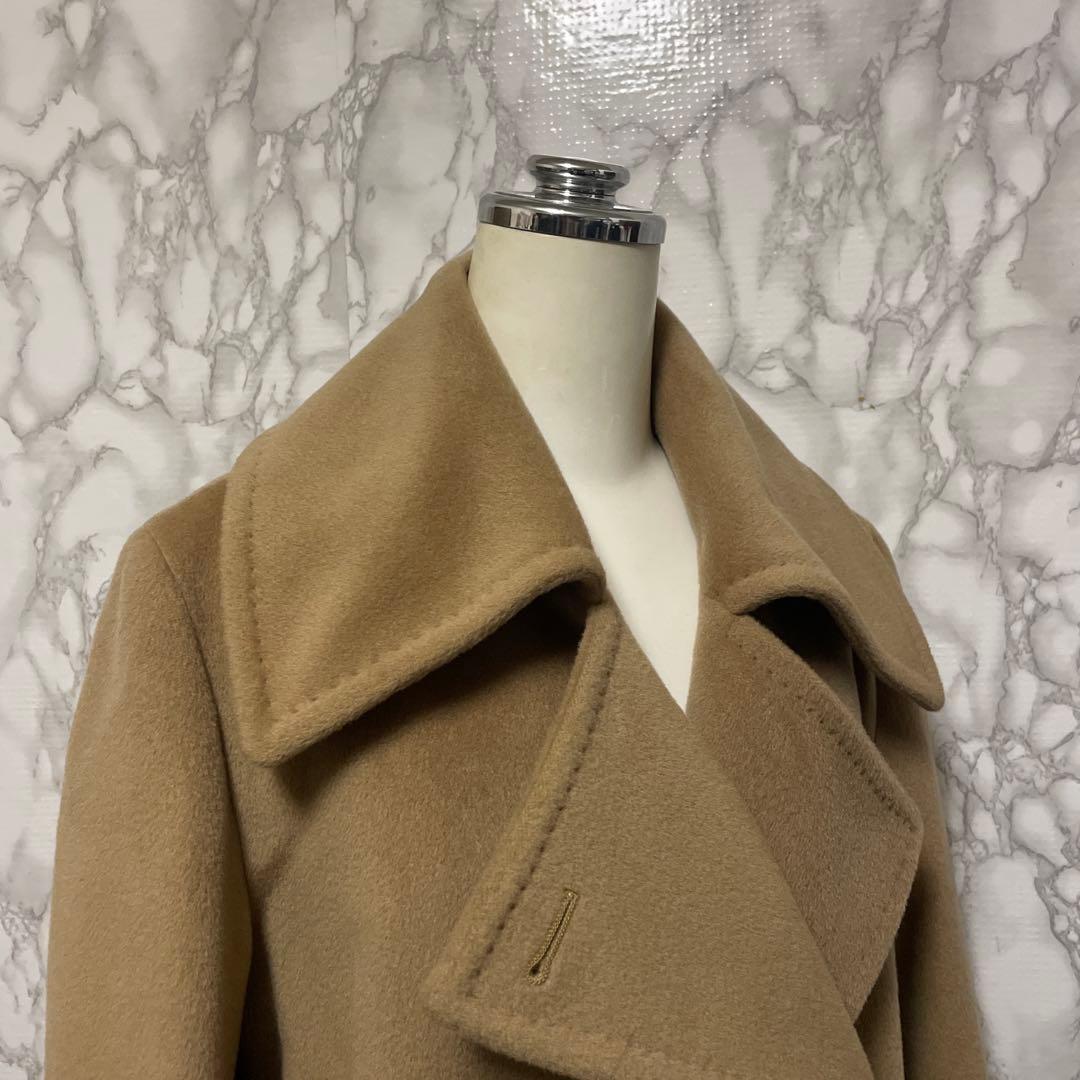 極上品　Max Mara デザインロングコート　カシミヤ混合　ガウン　イタリア製