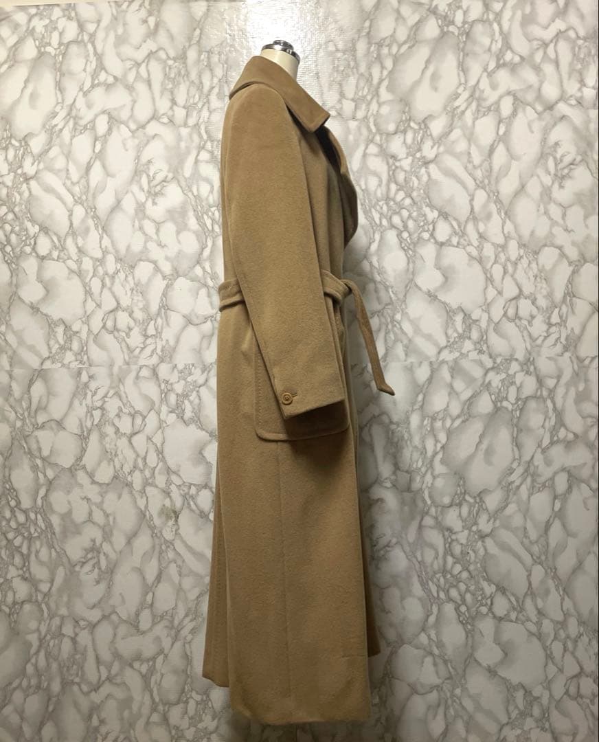 極上品　Max Mara デザインロングコート　カシミヤ混合　ガウン　イタリア製