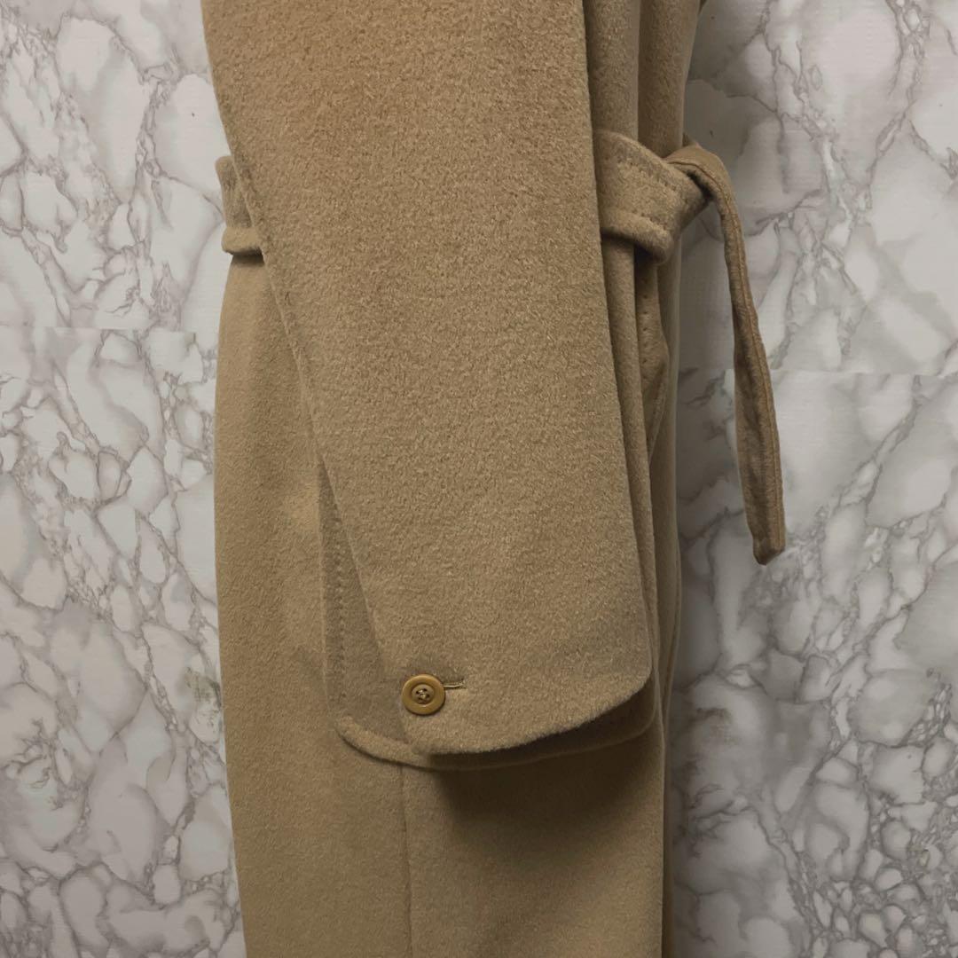 極上品　Max Mara デザインロングコート　カシミヤ混合　ガウン　イタリア製