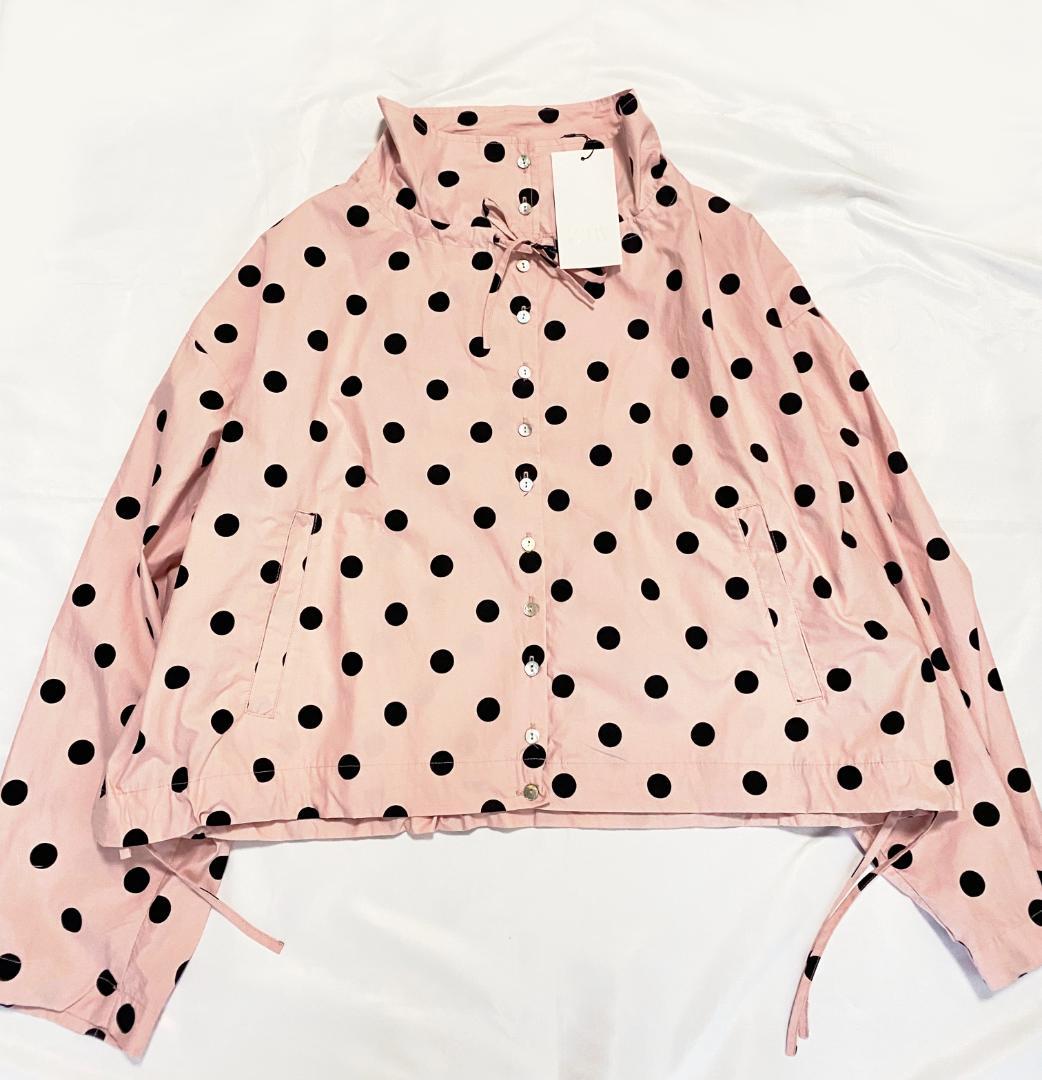 完売品 ZARA ドットプリントジャケット ライトピンク XL 水玉