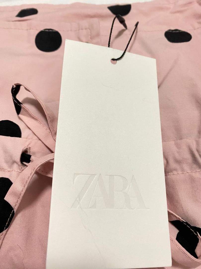 完売品 ZARA ドットプリントジャケット ライトピンク XL 水玉